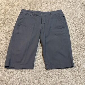 Vince Shorts Womens 4‎ Charcoal Gray Bermuda Chino Stretch Tab Waist Pockets